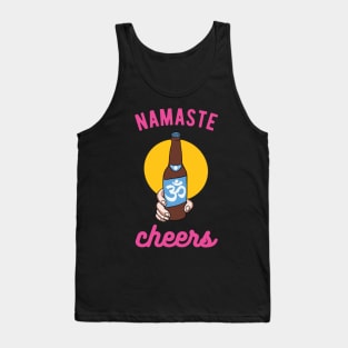 Namaste Cheers Beer Yoga Om Tank Top